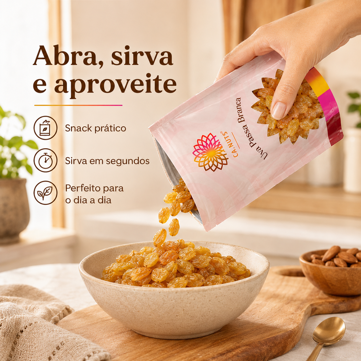 Uva passa branca sem semente premium Importada