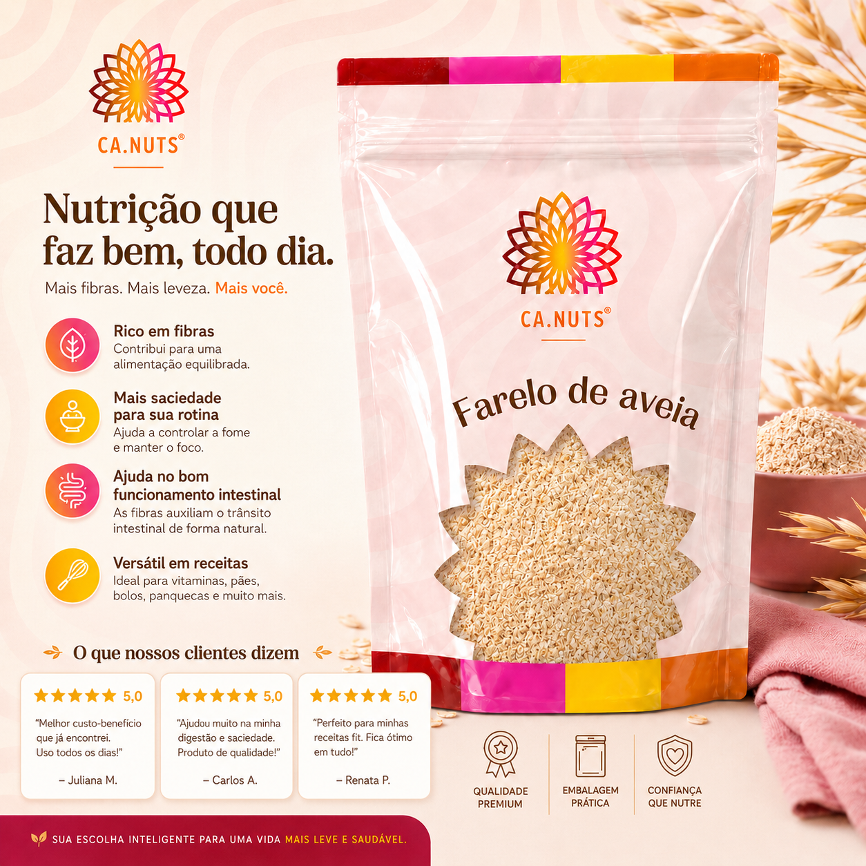 Farelo de Aveia Natural Premium Ca.Nuts