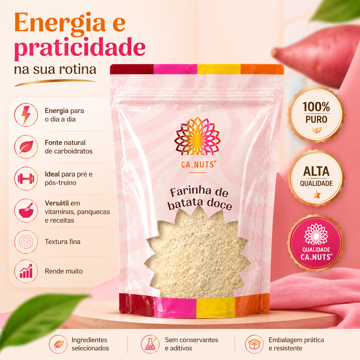 Farinha de Batata Doce Premium Ca.Nuts