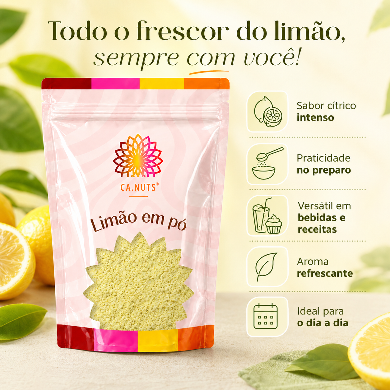 Limão em Pó Premium Ca.Nuts