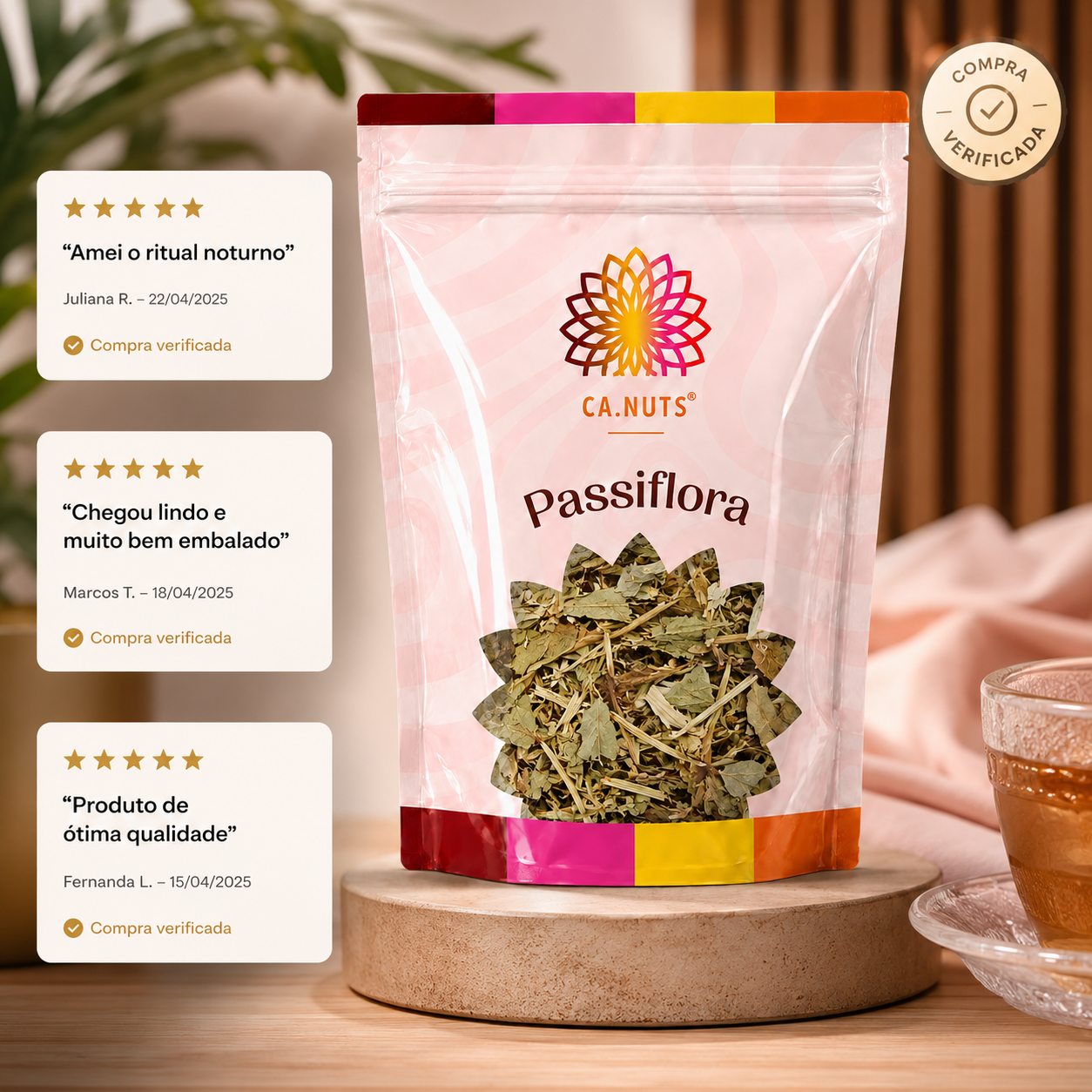 Chá de Passiflora Premium Ca.Nuts
