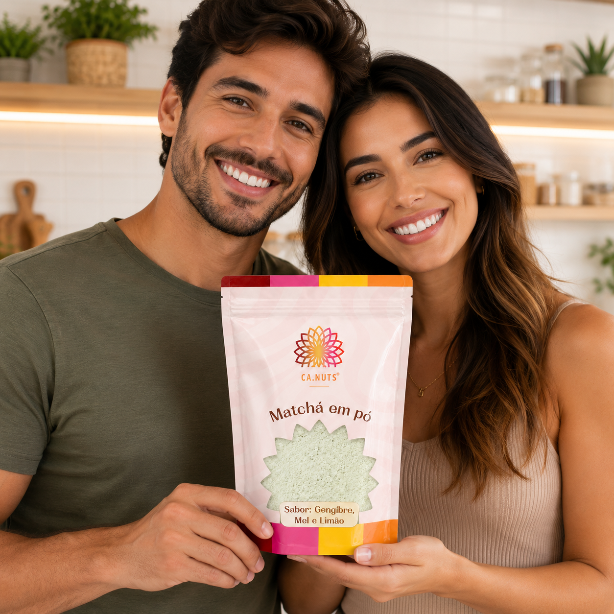 Matcha em pó solúvel (Gengibre, Mel e Limão) Premium Ca.Nuts