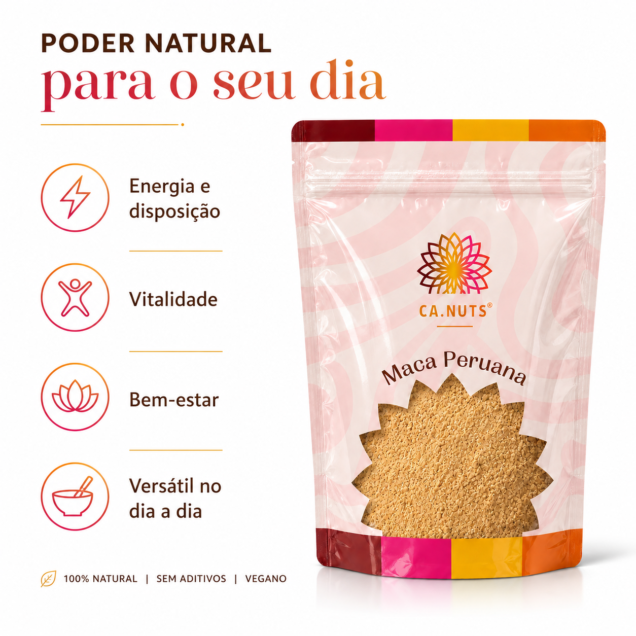 Maca Peruana em pó premium importada Ca.Nuts