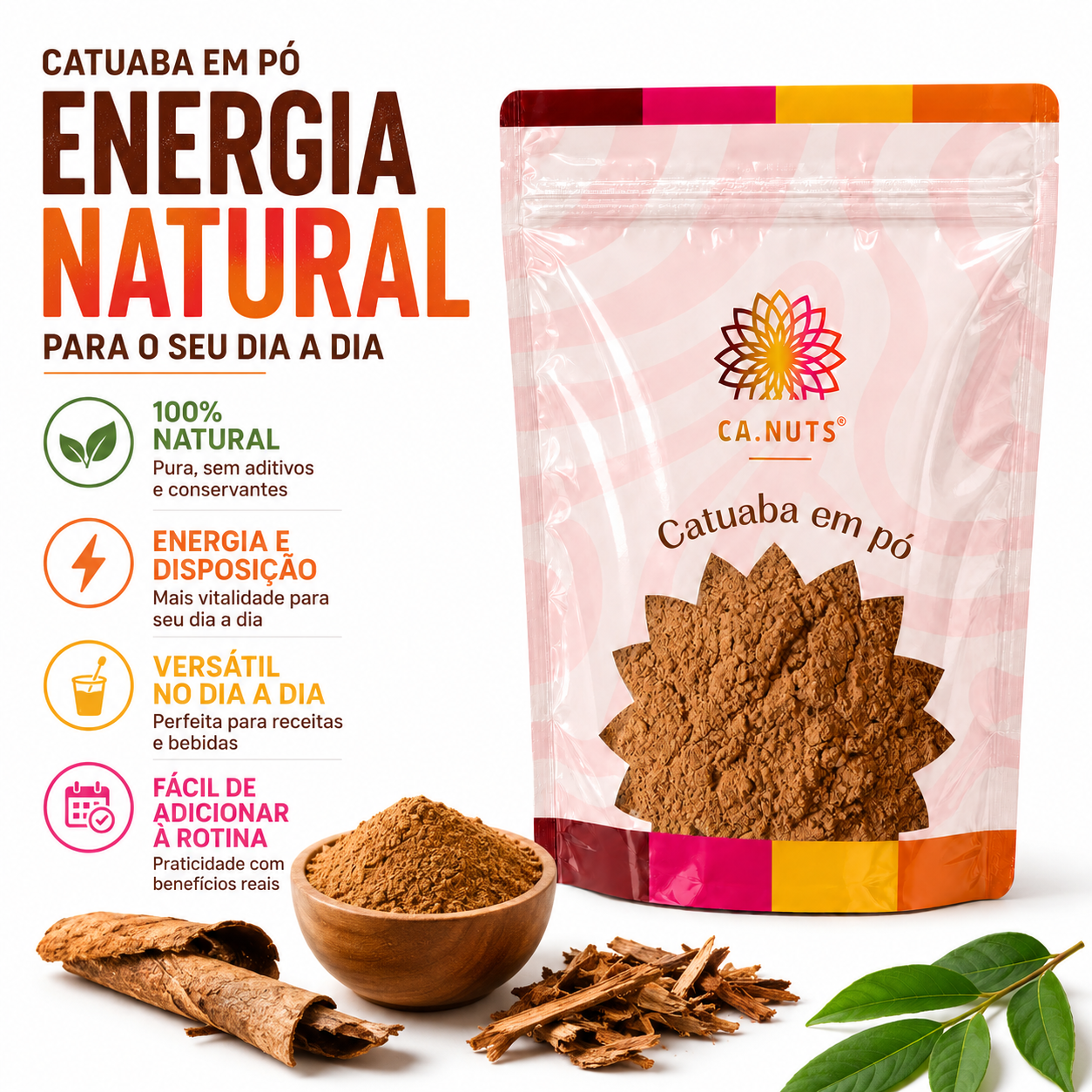 Catuaba em pó puro premium Ca.Nuts