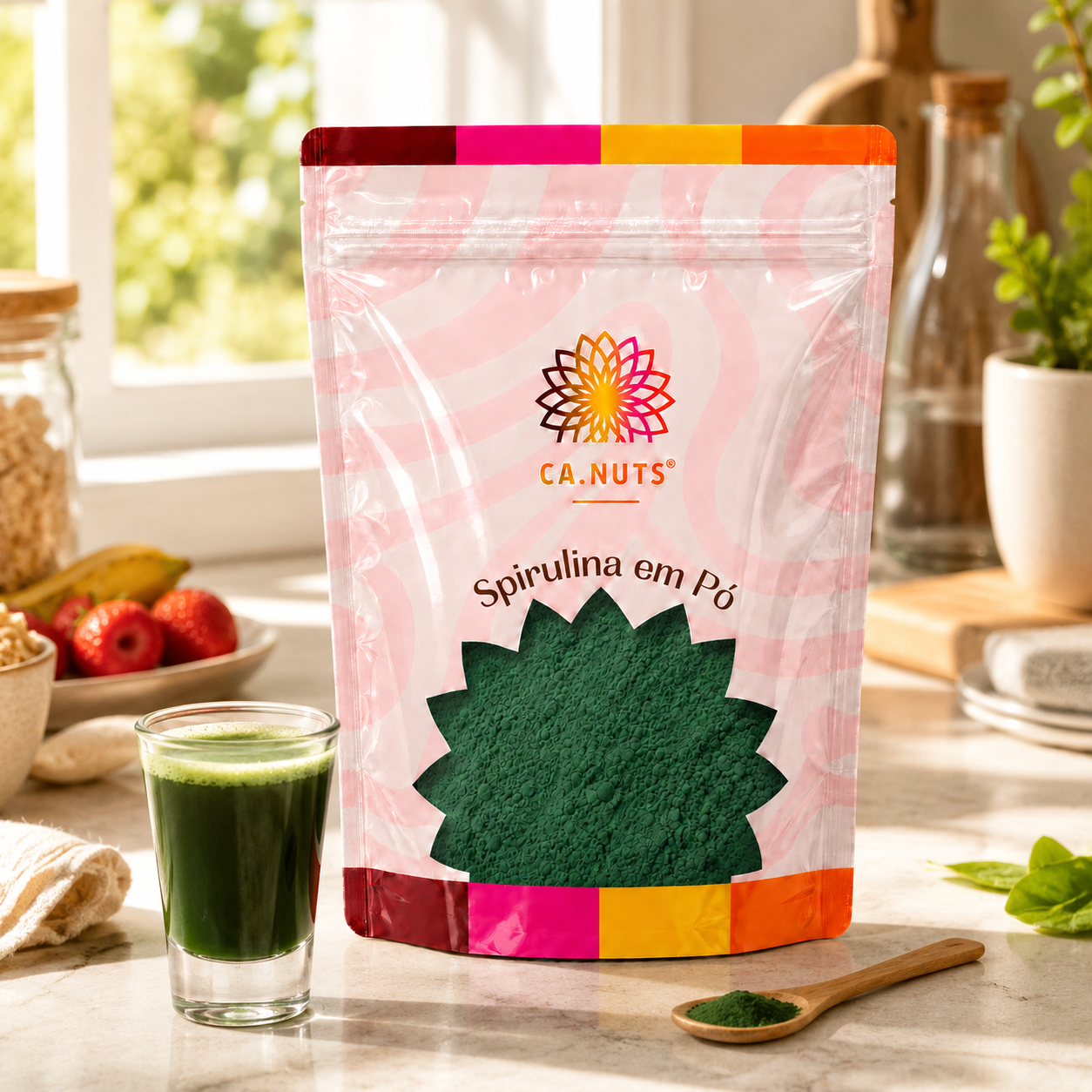 Spirulina em Pó Premium Super alimento Natural| Marca Ca.Nuts