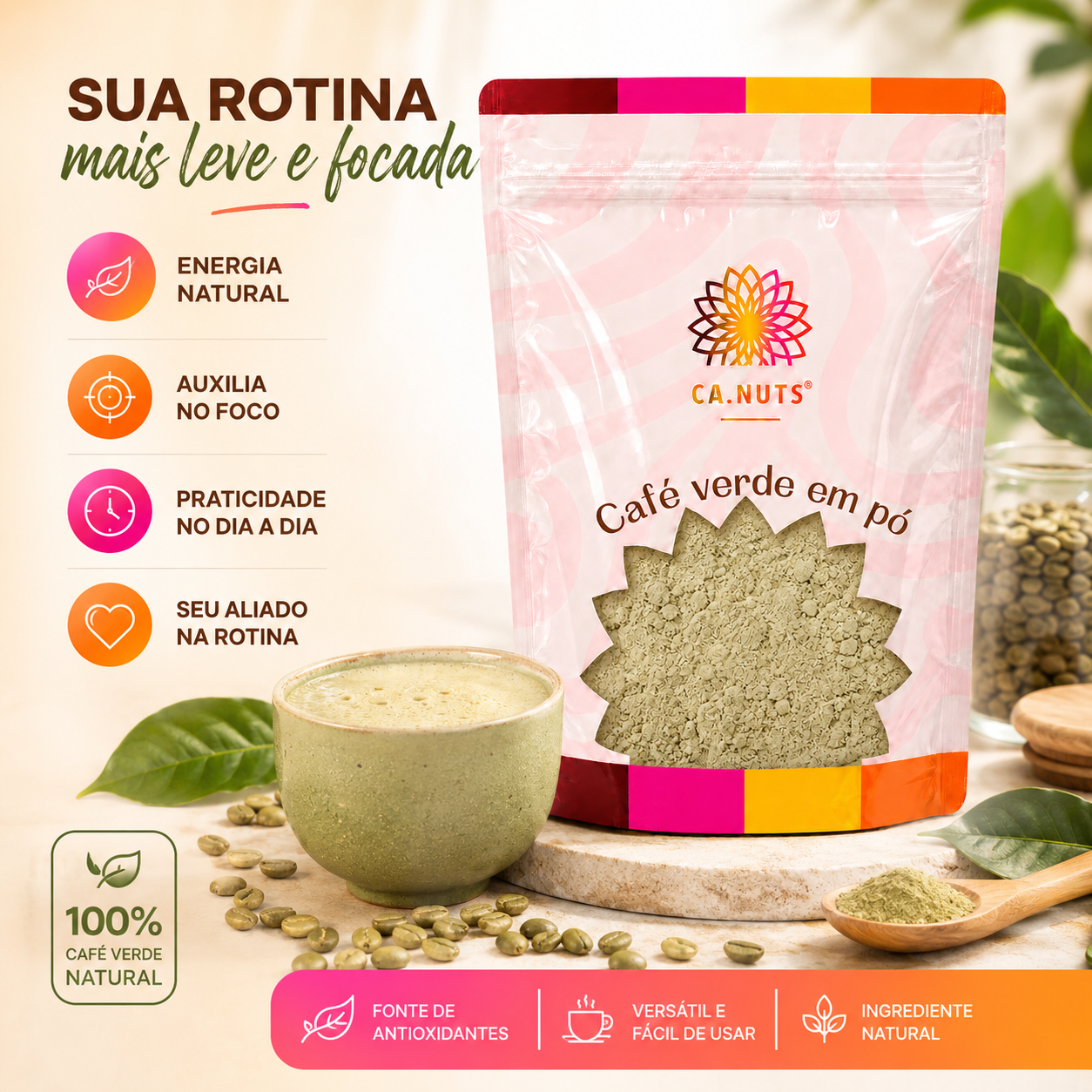 Café Verde em Pó Ca.Nuts