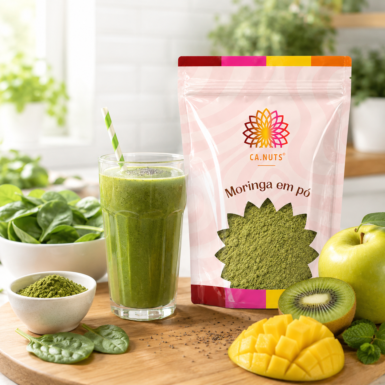 Moringa em pó puro natural Ca.Nuts
