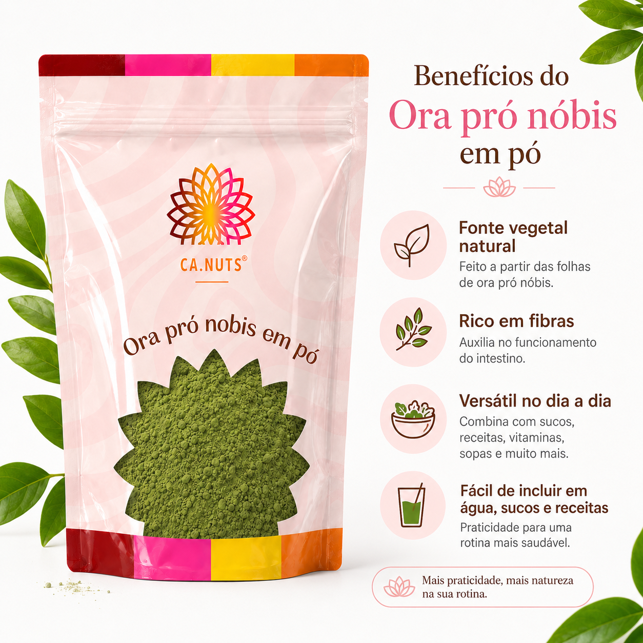 Ora Pro-Nóbis em Pó Ca.Nuts Linha Premium