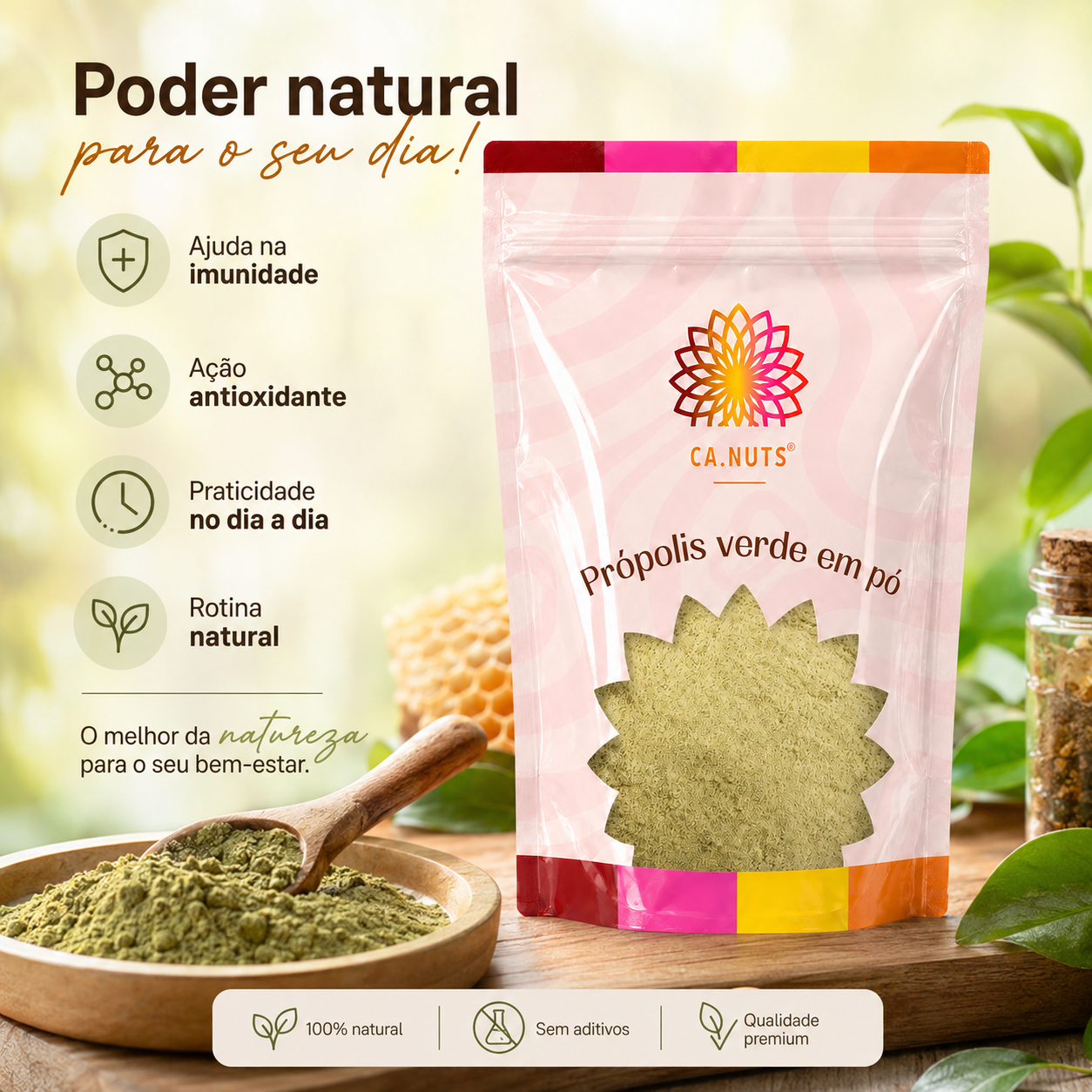 Própolis Verde em Pó Ca.nuts