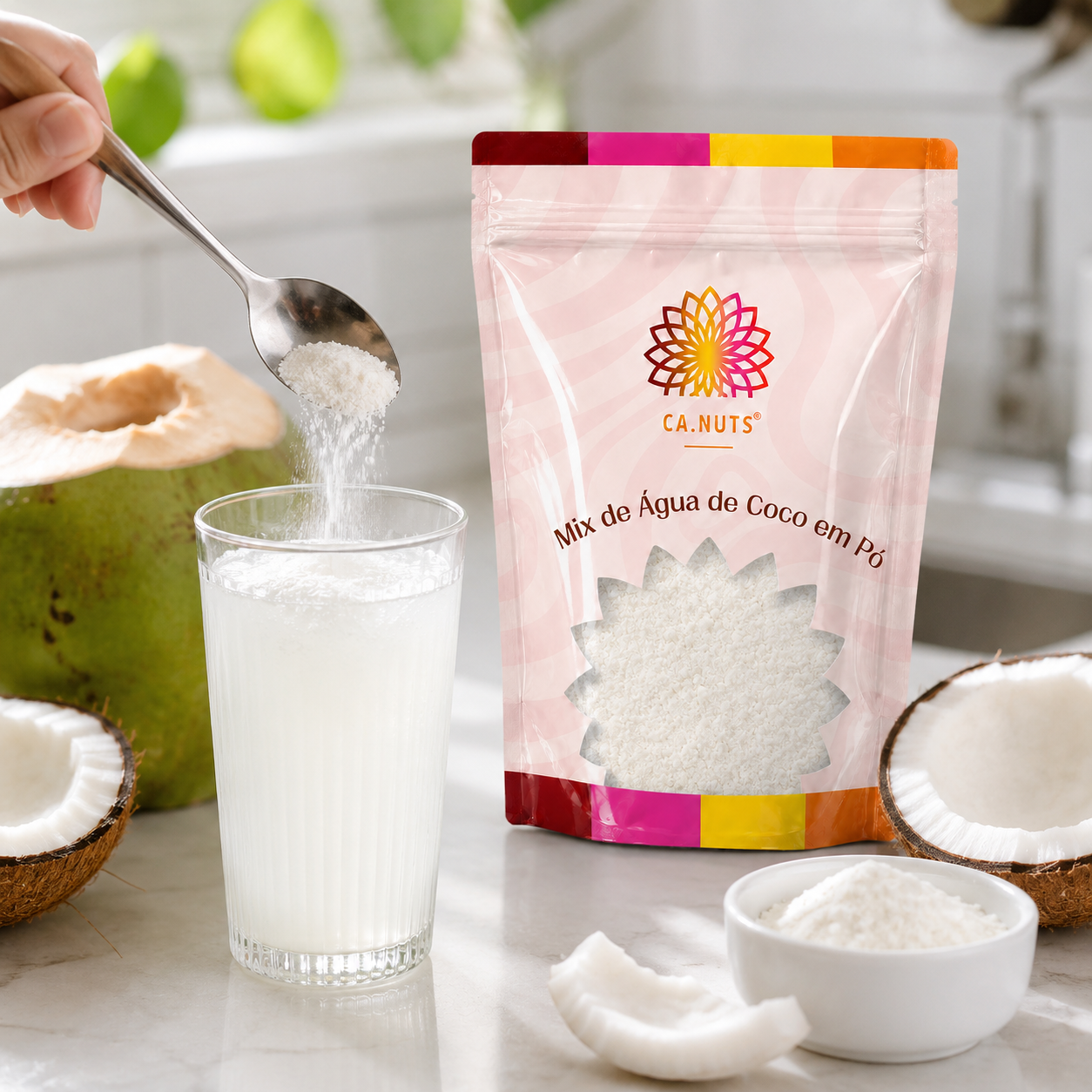 Mix de Água de coco sabor limão - Bebida refrescante