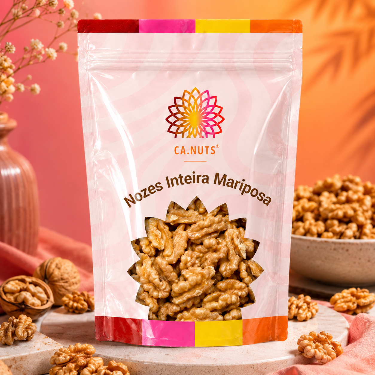 Nozes inteira mariposa sem casca extra light | Premium Ca.Nuts