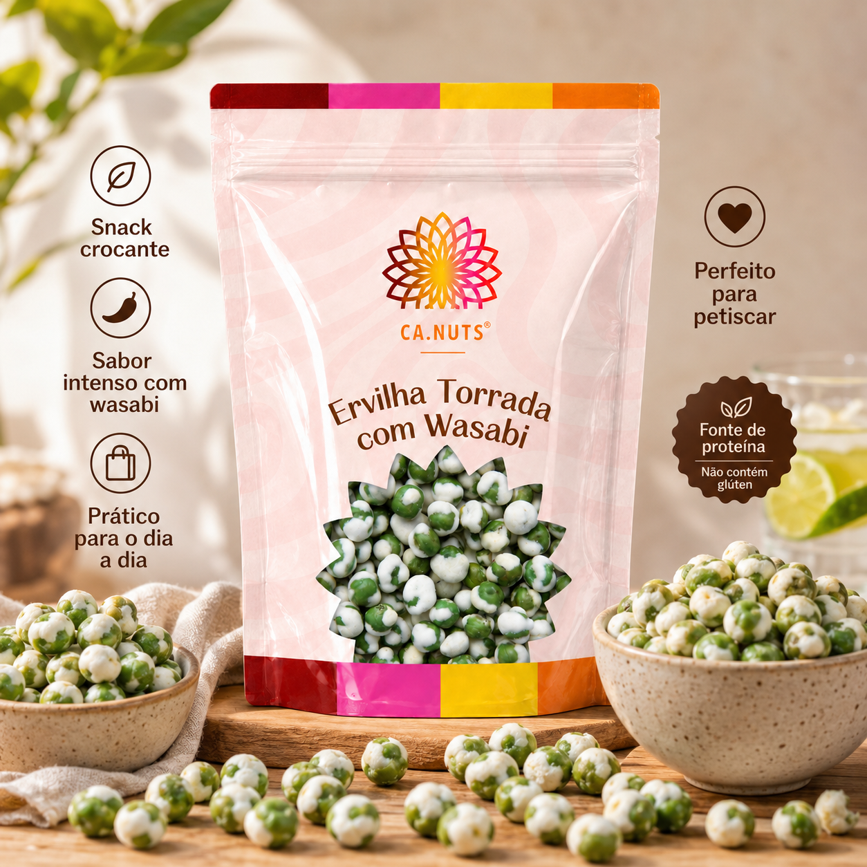 Ervilha Torrada com Wasabi Premium | Ca.Nuts
