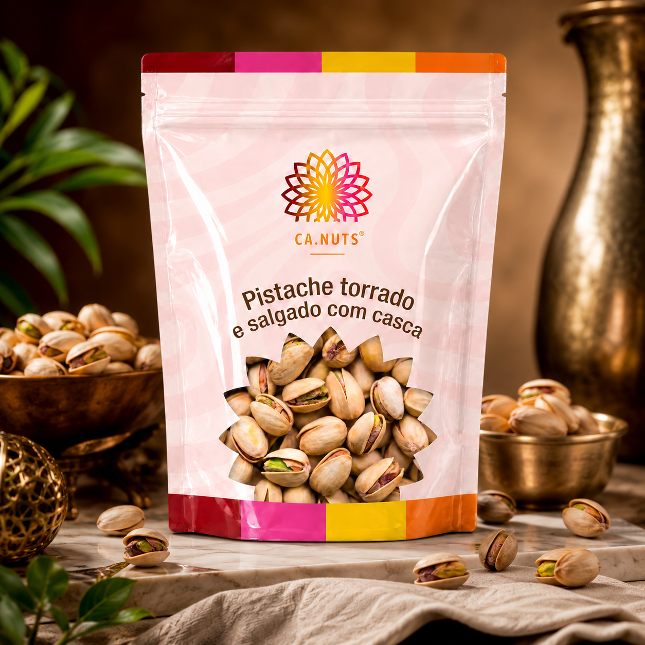 Pistache torrado e salgado com casca premium | Importado Ca.Nuts