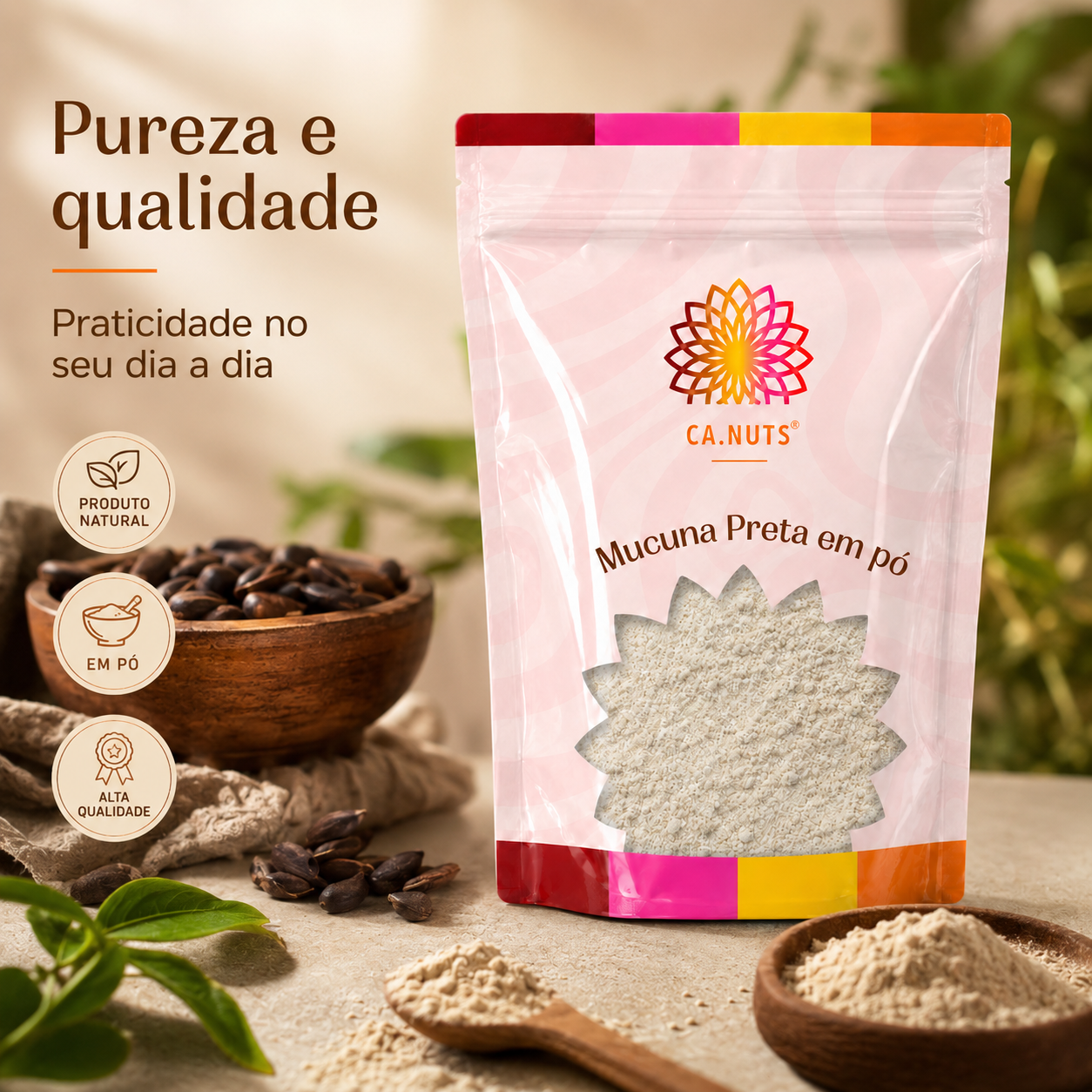 Mucuna Preta em Pó Natural | Mucuna Pruriens
