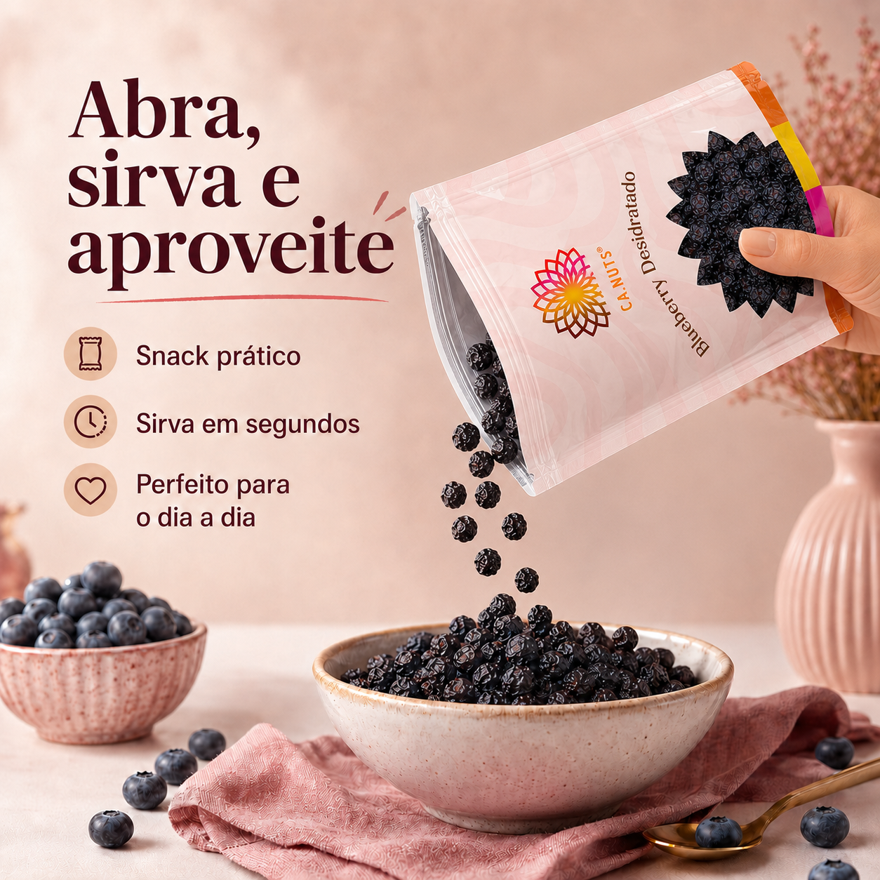 Blueberry Desidratado (mirtilo) Ca.Nuts | Blueberries desidratados