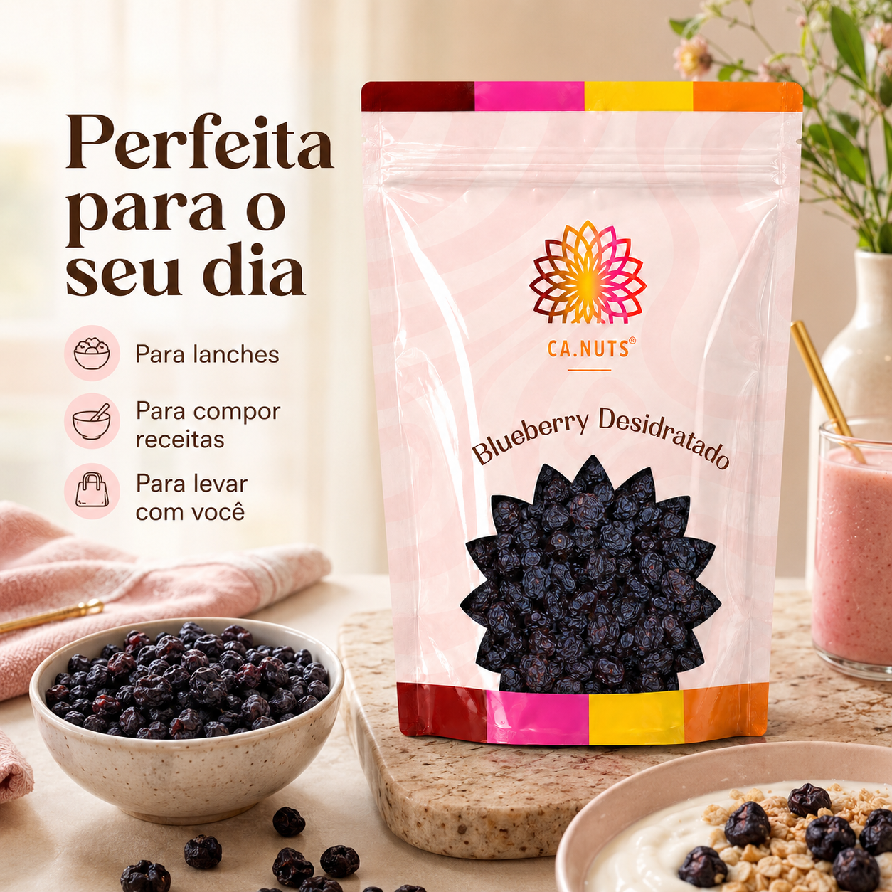 Blueberry Desidratado (mirtilo) Ca.Nuts | Blueberries desidratados