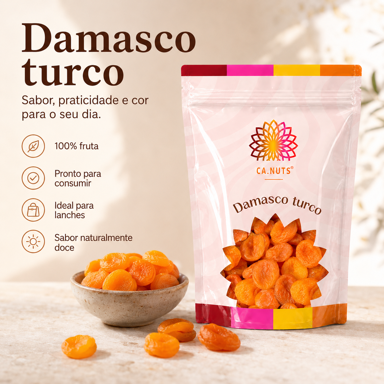 Damasco Turco Jumbo Seco Doce Ca.Nuts