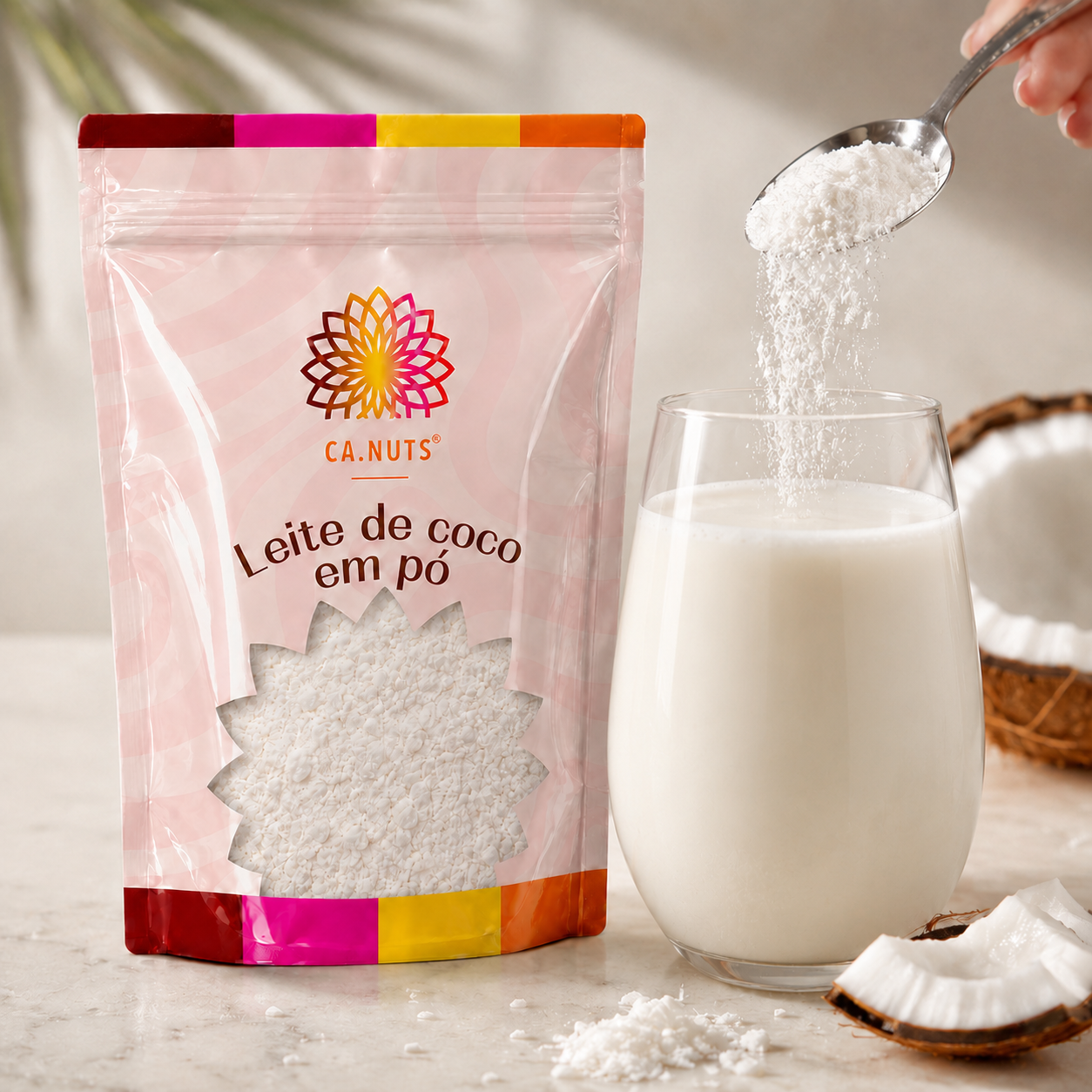 Leite de Coco em Pó Vegano Sem Lactose Ca.Nuts