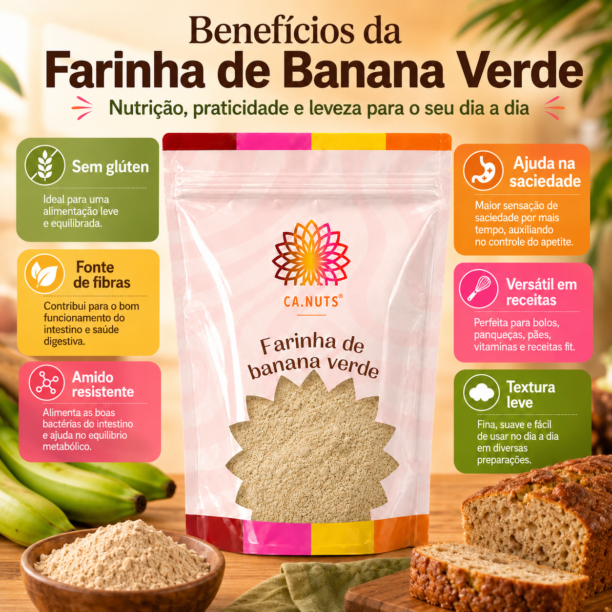 Farinha de Banana Verde Premium | Marca Ca.Nuts