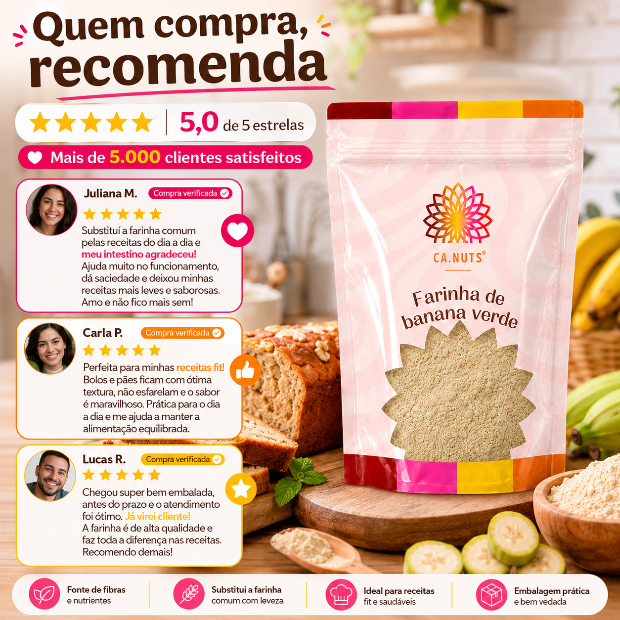 Farinha de Banana Verde Premium | Marca Ca.Nuts