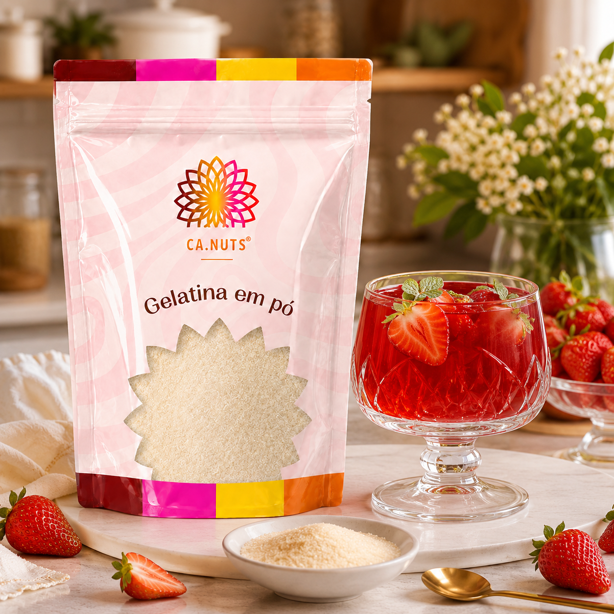 Gelatina em Pó Pura sem Sabor Premium Ca.Nuts