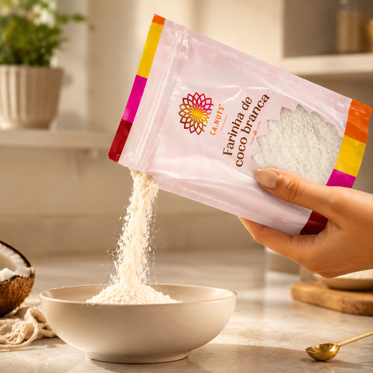 Farinha de Coco Branca Premium Ca.Nuts Coconut