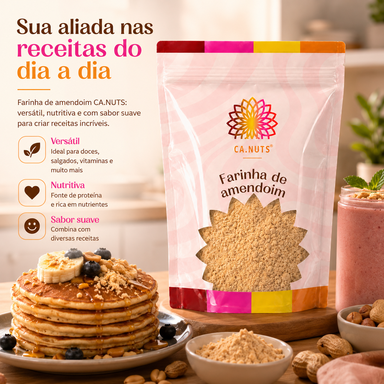 Farinha de Amendoim Torrada Premium