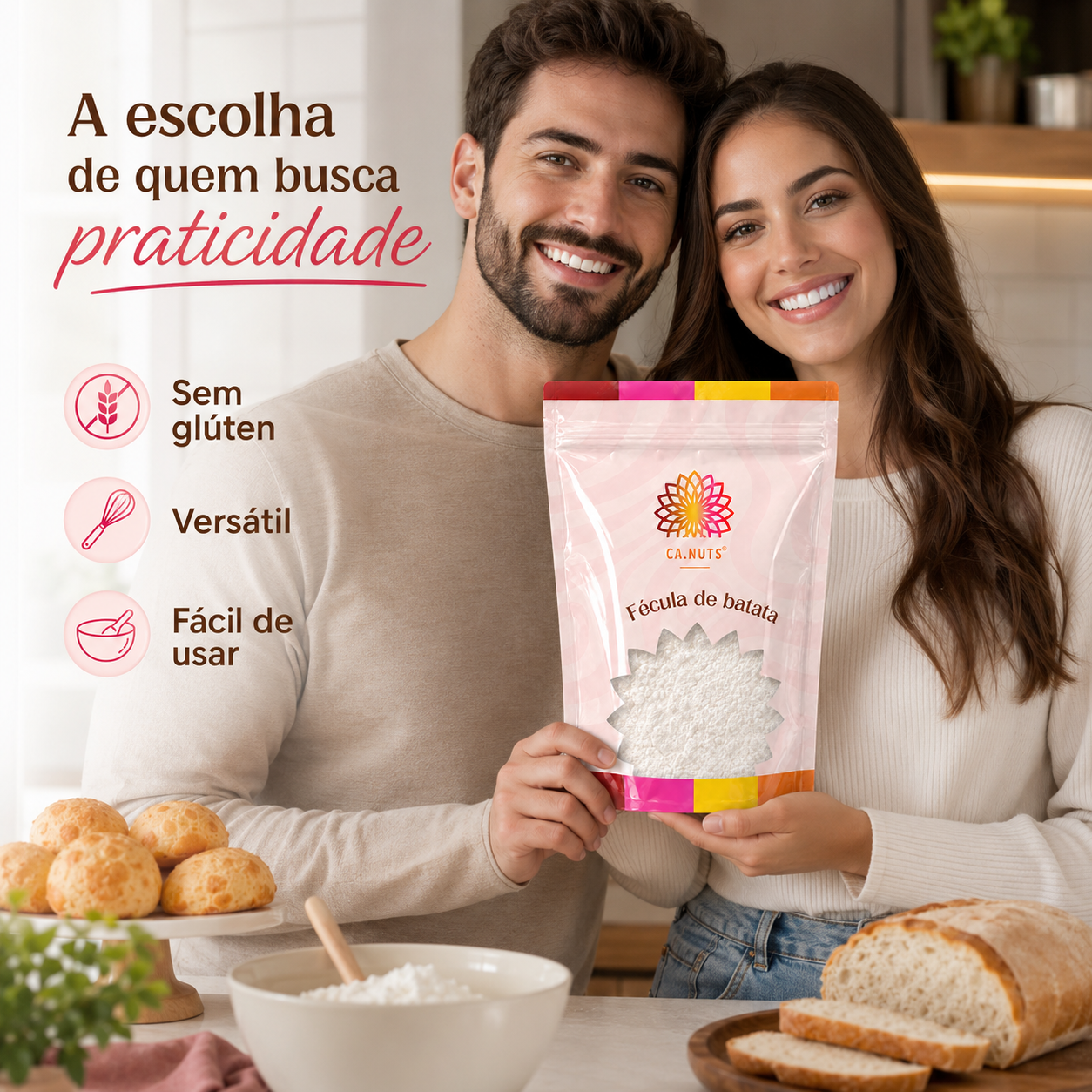 Fécula de Batata Premium Ca.Nuts - Leveza e Sabor Irresistível na sua Cozinha