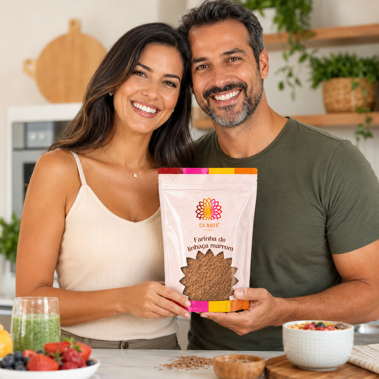 Farinha de linhaça marrom premium