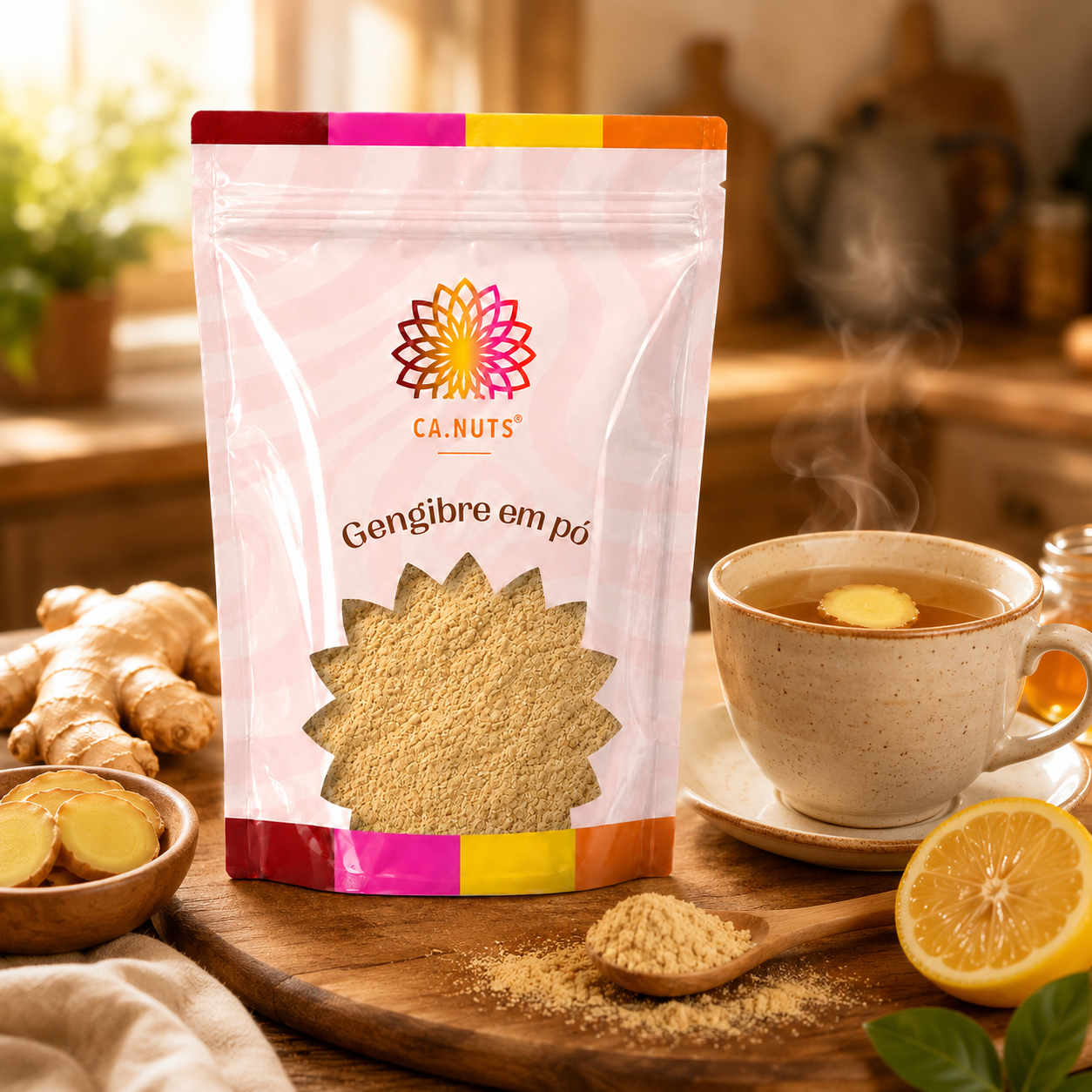 Gengibre em Pó 100% Puro - Termogênico natural| Ca.Nuts