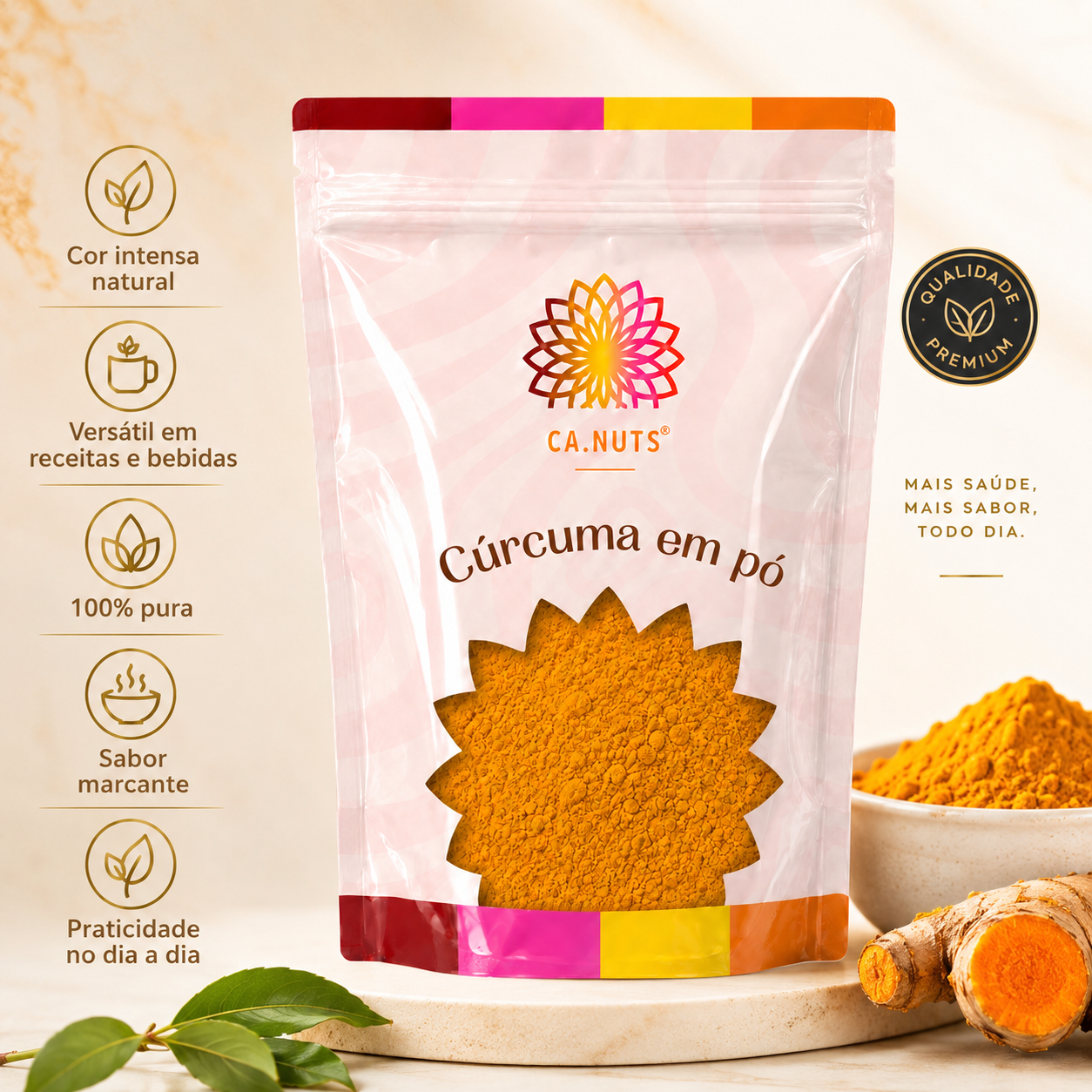 Cúrcuma em Pó Pura Ca.Nuts (Açafrão da terra)