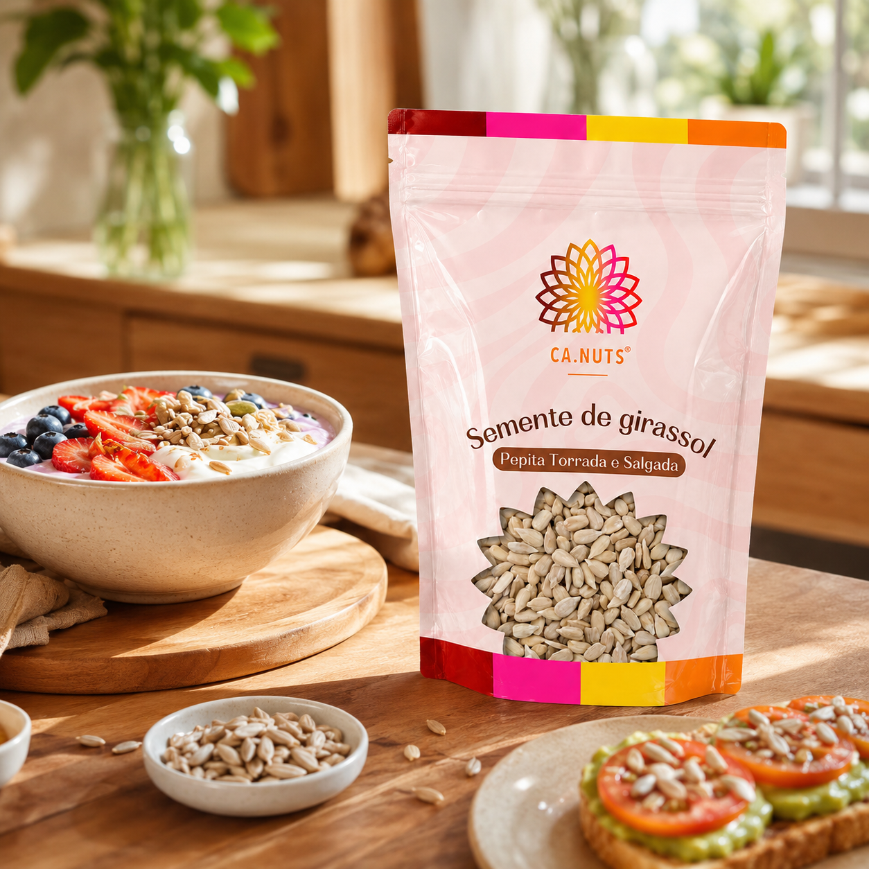Semente de Girassol Pepita Torrada e Salgada Premium | Marca Ca.Nuts