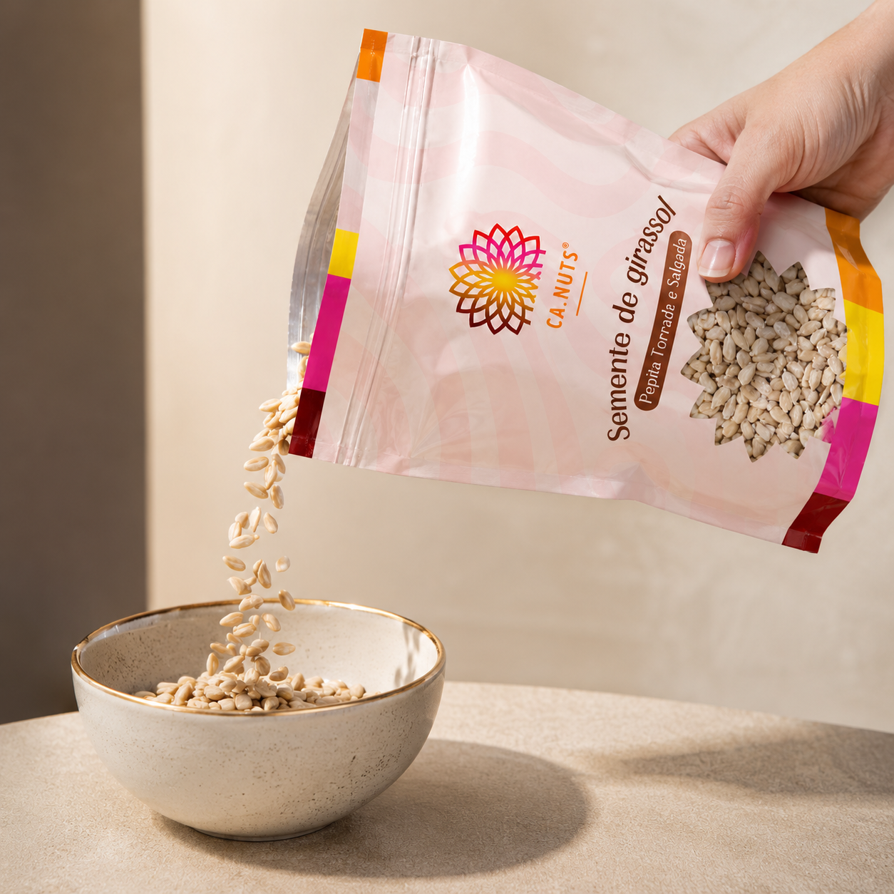 Semente de Girassol Pepita Torrada e Salgada Premium | Marca Ca.Nuts
