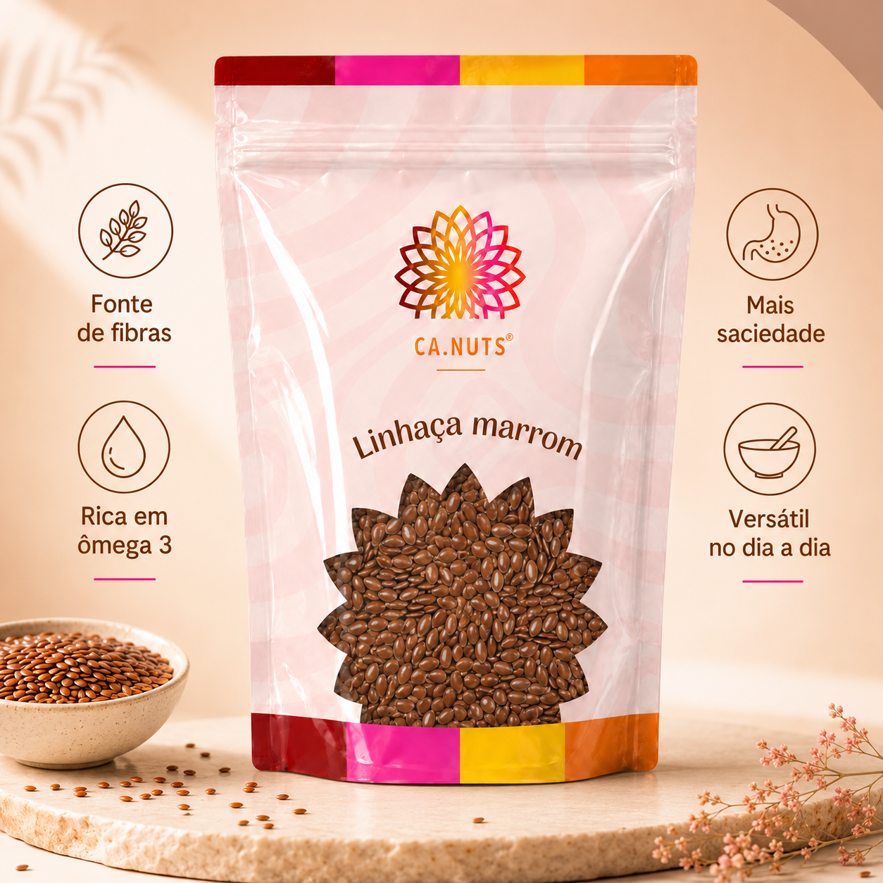 Semente de linhaça marrom | Ca.Nuts Premium