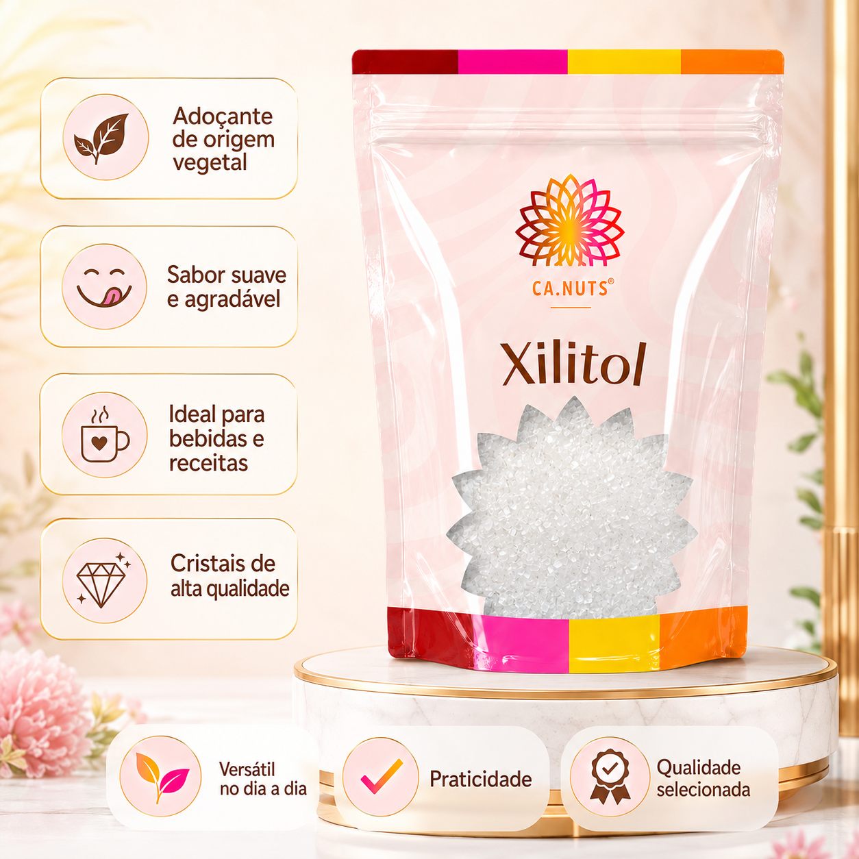 Xilitol Cristal Premium Adoçante Natural