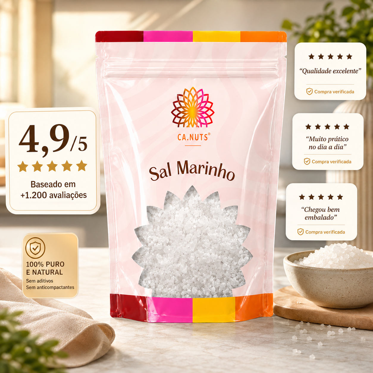 Sal marinho premium Ca.Nuts