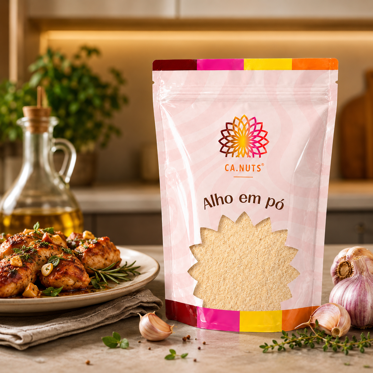 Alho em Pó Premium Ca.Nuts | Linha de Especiárias Premium