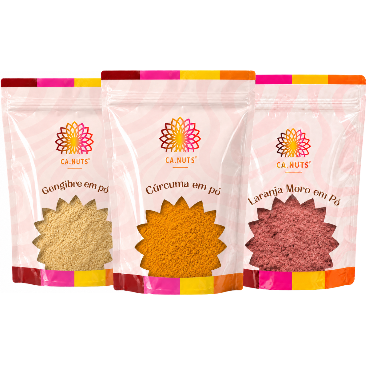 Shot Matinal em Pó – Cúrcuma, Gengibre e Laranja Moro em pó | Aumenta Imunidade, Detox Diário e Termogênico Natural | Kit Ca.nuts